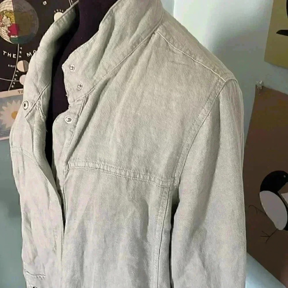 Christian Siriano Linen light jacket with snaps XL - Picture 2 of 6